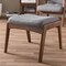 Baxton Studio Roxy Walnut Finishing and Grey Upholstered Ottoman 133-7142 - alternate 6